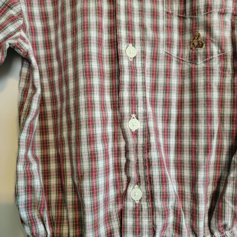 🔥5 FOR $25🔥Baby Gap Button Down Plaid Onesie 18-24M